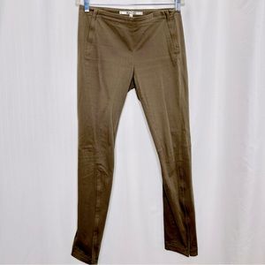 Hache khaki tan slim leg pants